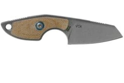 MKM Mikro 2 Wharncliffe, Stonewashed Natural Canvas Micarta Couteau De Cou, Jesper Voxnaes Design -Victorinox Boutique MMK MR02 NC 02 mkm knives