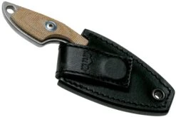 MKM Mikro 2 Wharncliffe, Stonewashed Natural Canvas Micarta Couteau De Cou, Jesper Voxnaes Design -Victorinox Boutique MMK MR02 NC 05 mkm knives