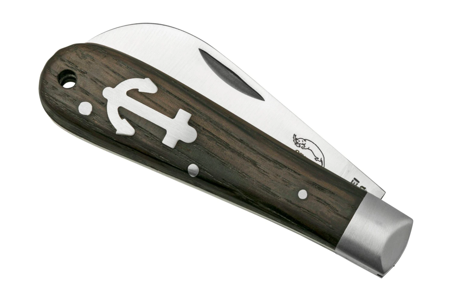 Otter Anchor Knife 171 RML Small Stainless, Smoked Oak, Stainless Anchor, Couteau De Poche 8 Otter Anchor Knife 171 RML Small Stainless, Smoked Oak, Stainless Anchor, Couteau De Poche – Image 6