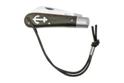 Otter Anchor Knife 172 R LB Large Stainless, Smoked Oak, Stainless Anchor, Leather Strap, Couteau De Poche -Victorinox Boutique OR172RLB 06 otter