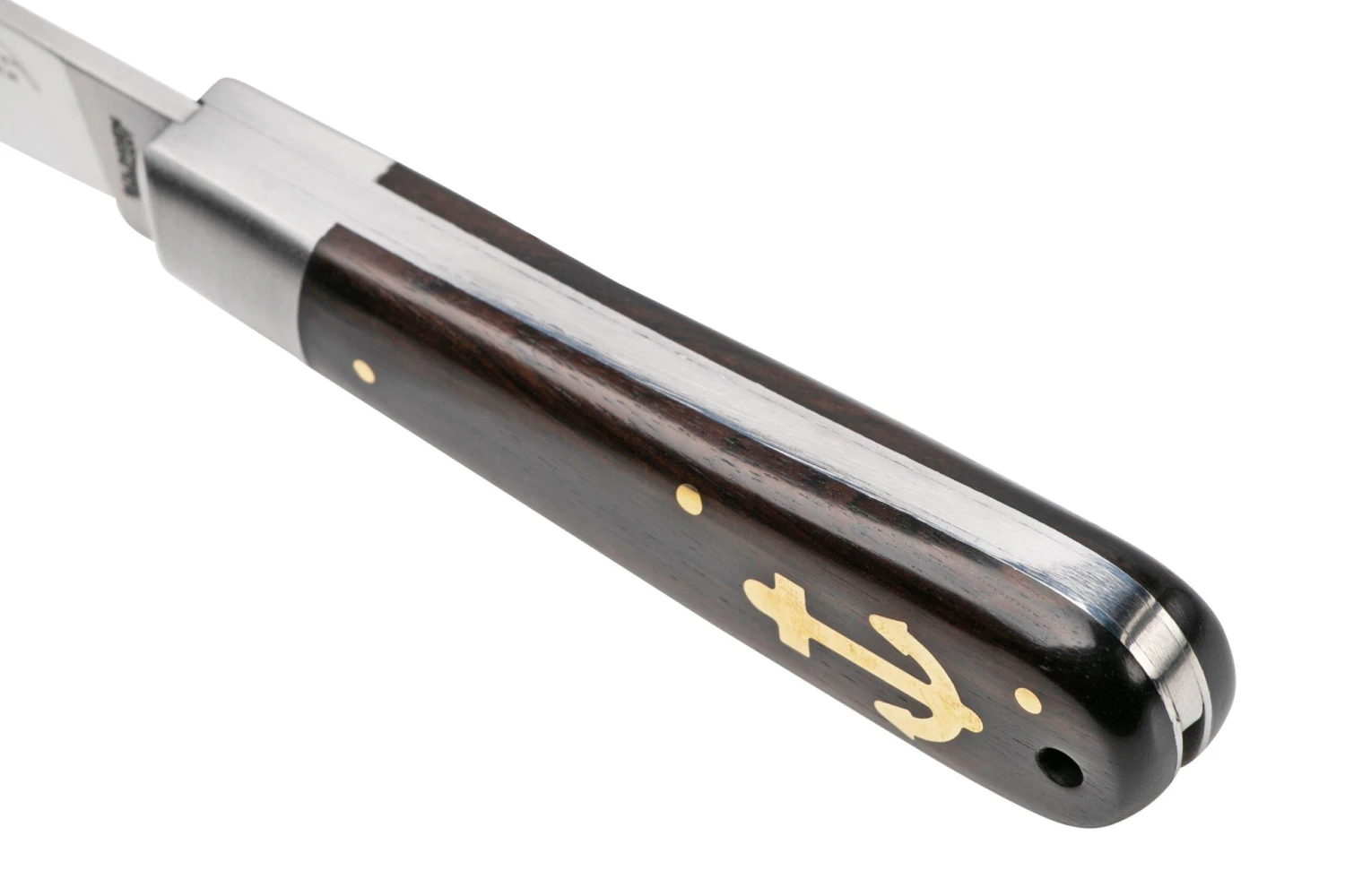 Otter Anchor Knife 173 M.L. Large Carbon, Grenadilla, Brass Anchor, Couteau De Poche 9 Otter Anchor Knife 173 M.L. Large Carbon, Grenadilla, Brass Anchor, Couteau De Poche – Image 7