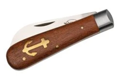 Otter Anchor Knife 173 R Small Stainless, Sapeli, Brass Anchor, Couteau De Poche -Victorinox Boutique OR174R 04 otter