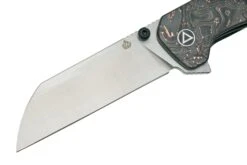QSP Knife Penguin XL QS130XL-E1, Satin 20CV, Copper Foil Carbonfiber, Couteau De Poche -Victorinox Boutique QS130XL E1 03 qsp