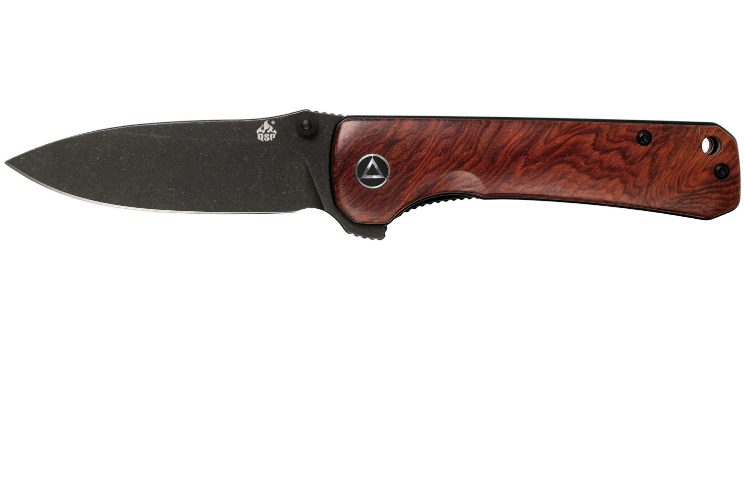 QSP Knife Hawk QS131-O2 Mkuruti Wood, Blackwashed, Couteau De Poche 3 QSP Knife Hawk QS131-O2 Mkuruti Wood, Blackwashed, Couteau De Poche