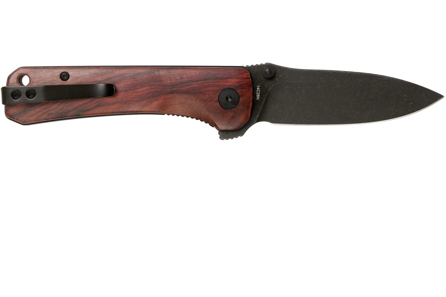 QSP Knife Hawk QS131-O2 Mkuruti Wood, Blackwashed, Couteau De Poche 4 QSP Knife Hawk QS131-O2 Mkuruti Wood, Blackwashed, Couteau De Poche – Image 2