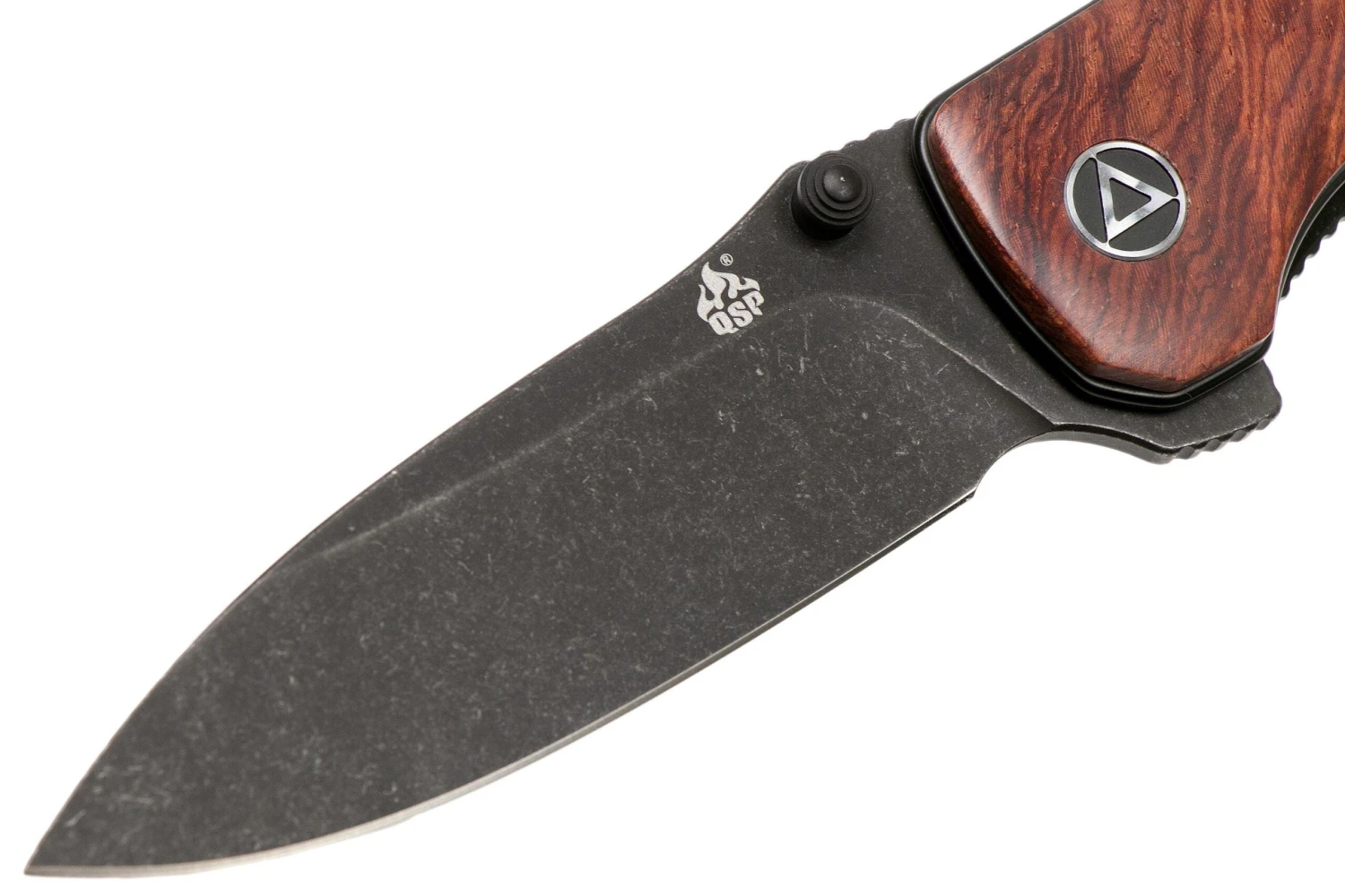 QSP Knife Hawk QS131-O2 Mkuruti Wood, Blackwashed, Couteau De Poche 5 QSP Knife Hawk QS131-O2 Mkuruti Wood, Blackwashed, Couteau De Poche – Image 3