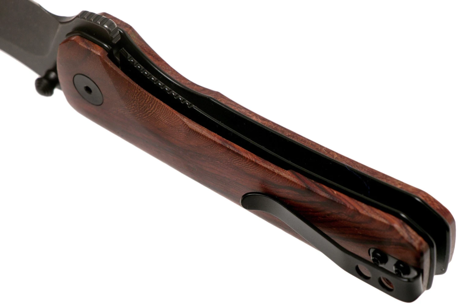 QSP Knife Hawk QS131-O2 Mkuruti Wood, Blackwashed, Couteau De Poche 7 QSP Knife Hawk QS131-O2 Mkuruti Wood, Blackwashed, Couteau De Poche – Image 5