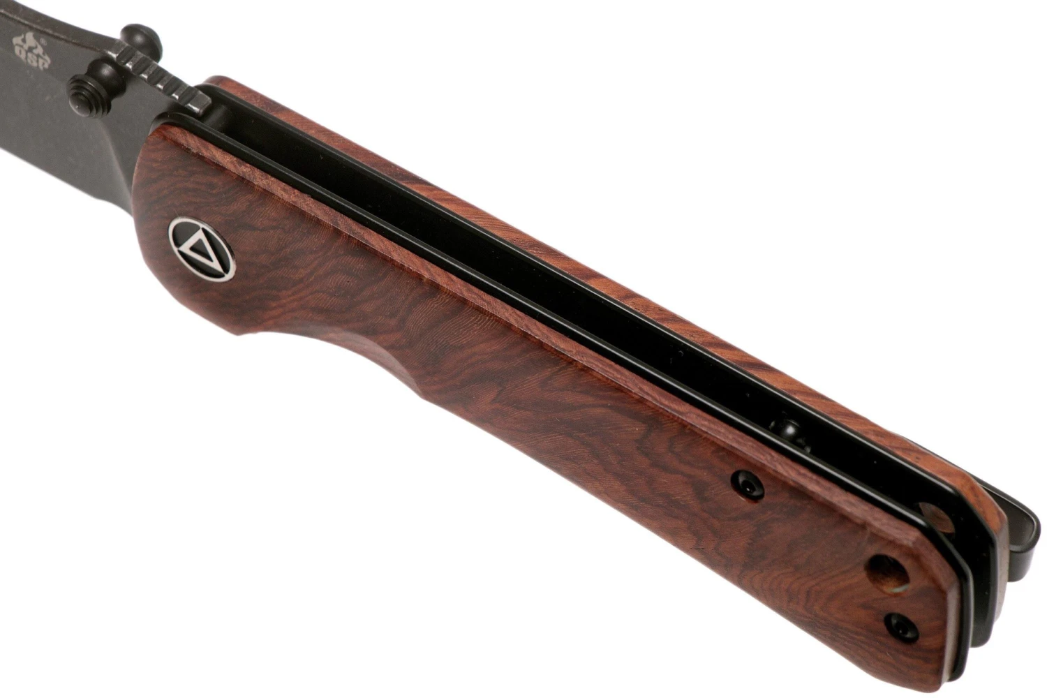 QSP Knife Hawk QS131-O2 Mkuruti Wood, Blackwashed, Couteau De Poche 9 QSP Knife Hawk QS131-O2 Mkuruti Wood, Blackwashed, Couteau De Poche – Image 7