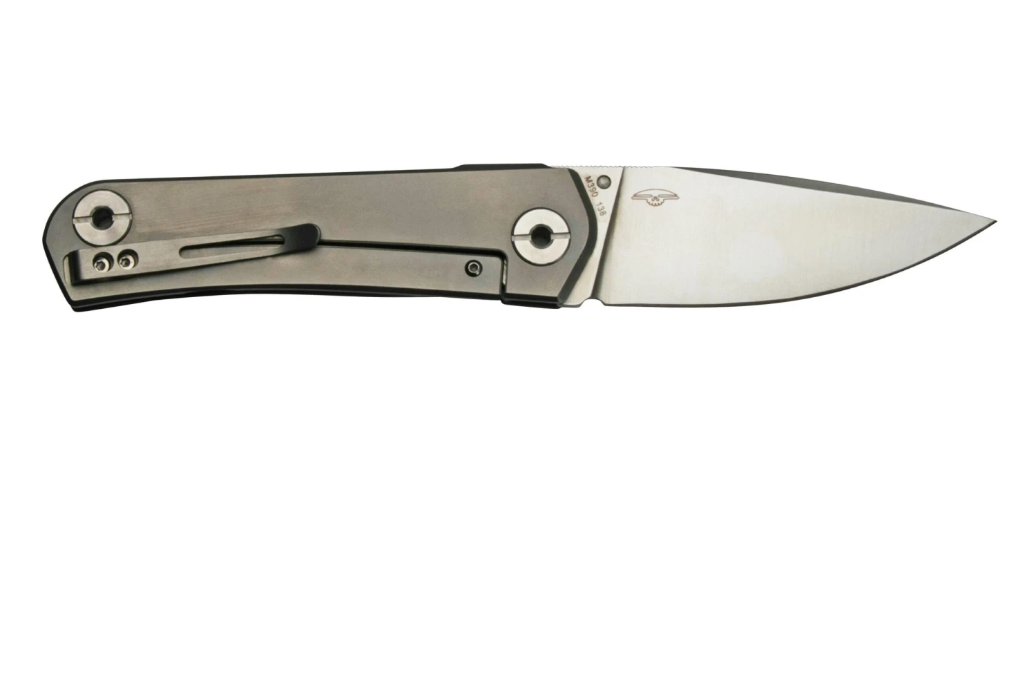 Real Steel Phasma, M390 Titanium, Thumb Stud 9225 Couteau De Poche, Poltergeist Design 6 Real Steel Phasma, M390 Titanium, Thumb Stud 9225 Couteau De Poche, Poltergeist Design – Image 4