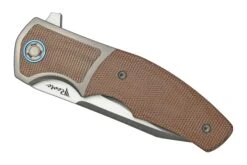 Reate Mini Crossroads M390, Brown Micarta MCR-BRM Couteau De Poche, Kirby Lambert Design -Victorinox Boutique RT MCR BRM 04 reate