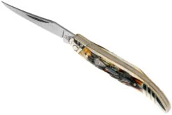 Rough Ryder Toothpick Cinnamon Stag RR2154 Damascus Slipjoint Couteau De Poche -Victorinox Boutique RY2154 05 rough ryder