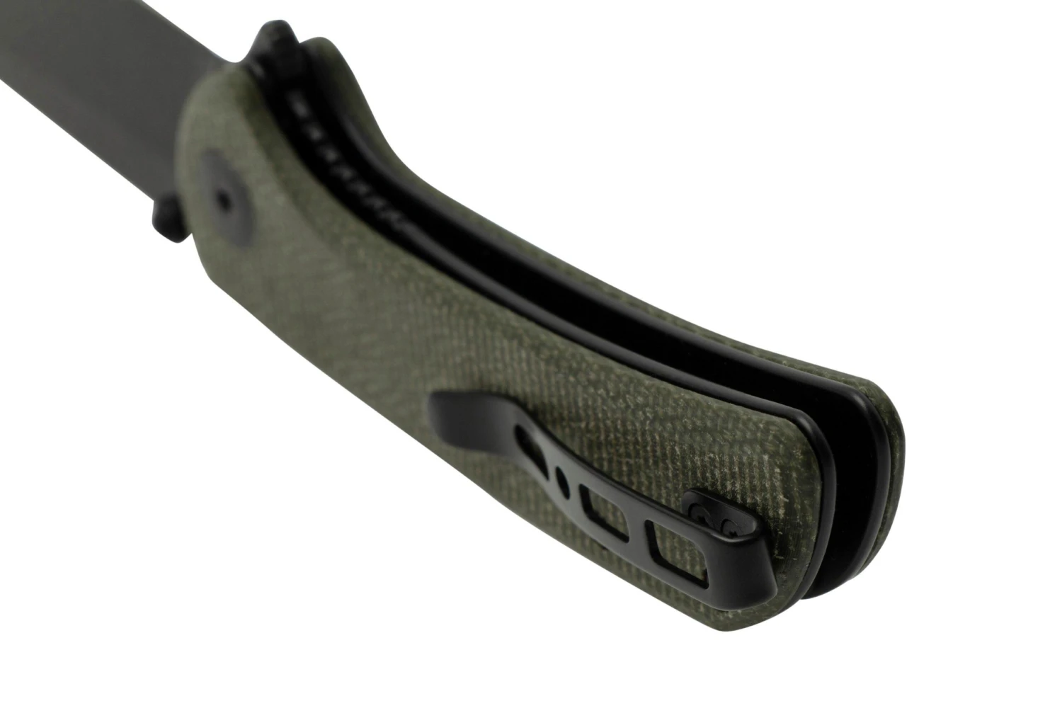 SENCUT Fritch S22014-1 Green Canvas Micarta Black Stonewashed, Couteau De Poche 6 SENCUT Fritch S22014-1 Green Canvas Micarta Black Stonewashed, Couteau De Poche – Image 4