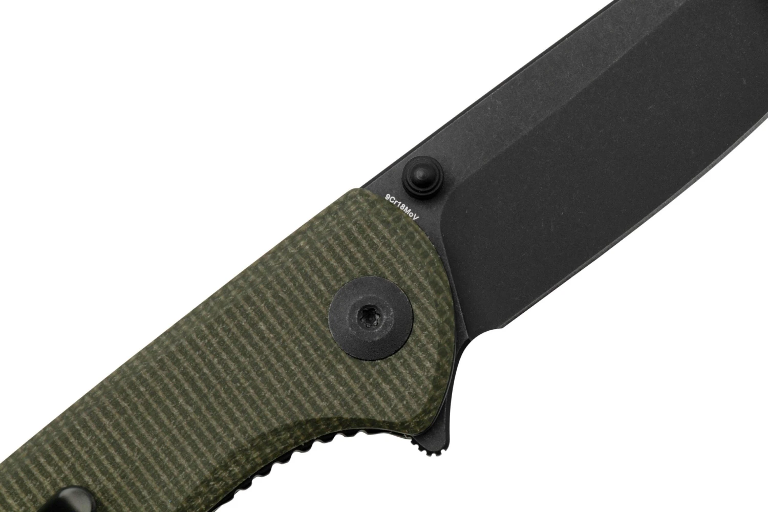 SENCUT Fritch S22014-1 Green Canvas Micarta Black Stonewashed, Couteau De Poche 7 SENCUT Fritch S22014-1 Green Canvas Micarta Black Stonewashed, Couteau De Poche – Image 5