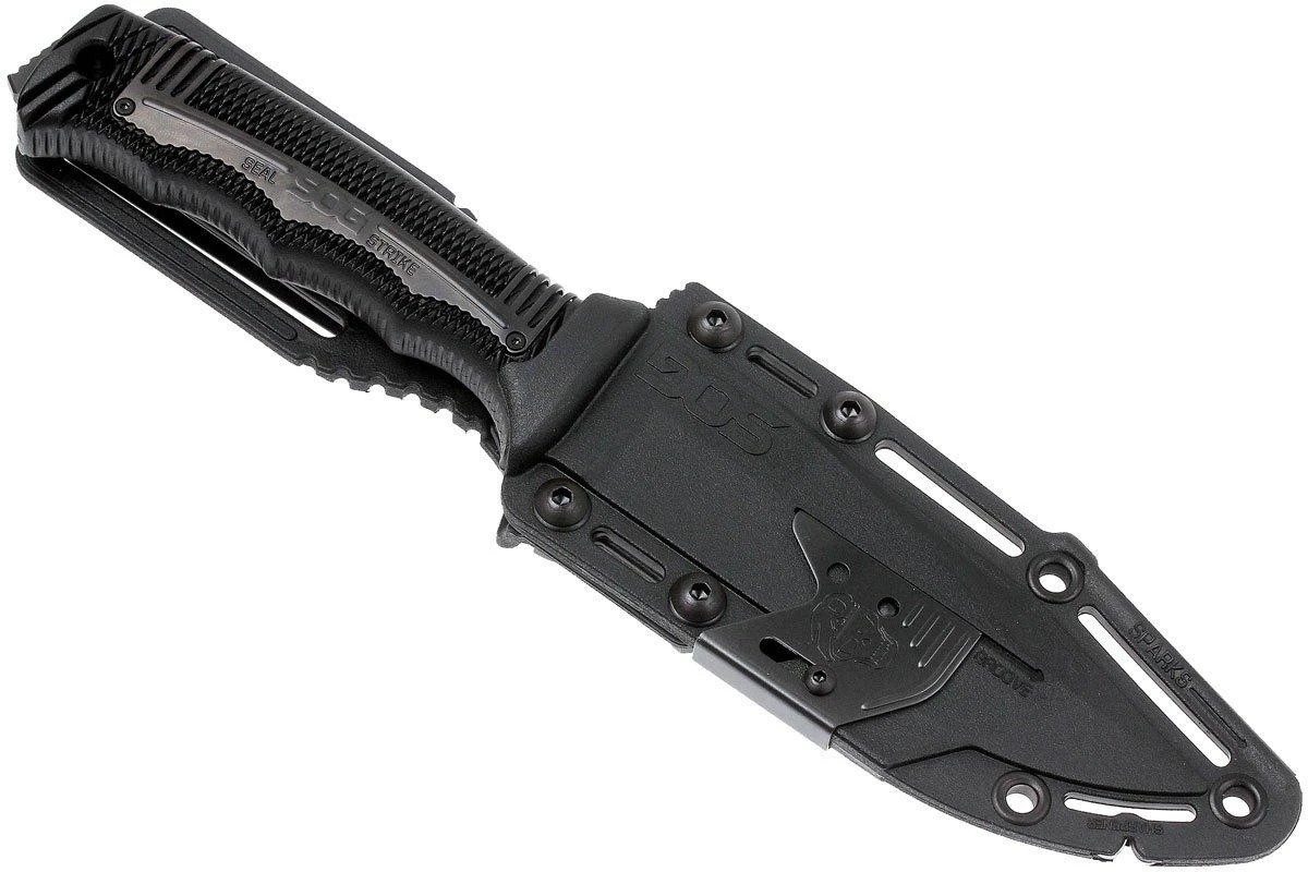 SOG Seal Strike Black, Deluxe Sheath SS1003-CP 9 SOG Seal Strike Black, Deluxe Sheath SS1003-CP – Image 7