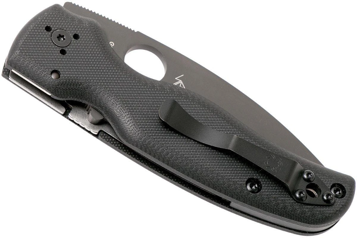 Spyderco Shaman C229GSBK Serrated Couteau De Poche, Sal Glesser Design 6 Spyderco Shaman C229GSBK Serrated Couteau De Poche, Sal Glesser Design – Image 4