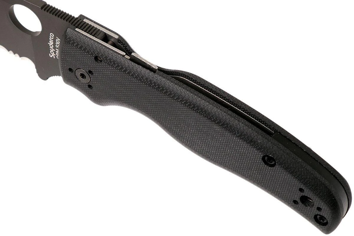 Spyderco Shaman C229GSBK Serrated Couteau De Poche, Sal Glesser Design 9 Spyderco Shaman C229GSBK Serrated Couteau De Poche, Sal Glesser Design – Image 7