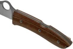 Spyderco SpyOpera C255CMP Brown Canvas Micarta Couteau De Poche -Victorinox Boutique SPC255CMP 07 spyderco