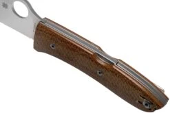 Spyderco SpyOpera C255CMP Brown Canvas Micarta Couteau De Poche -Victorinox Boutique SPC255CMP 07 spyderco v202106