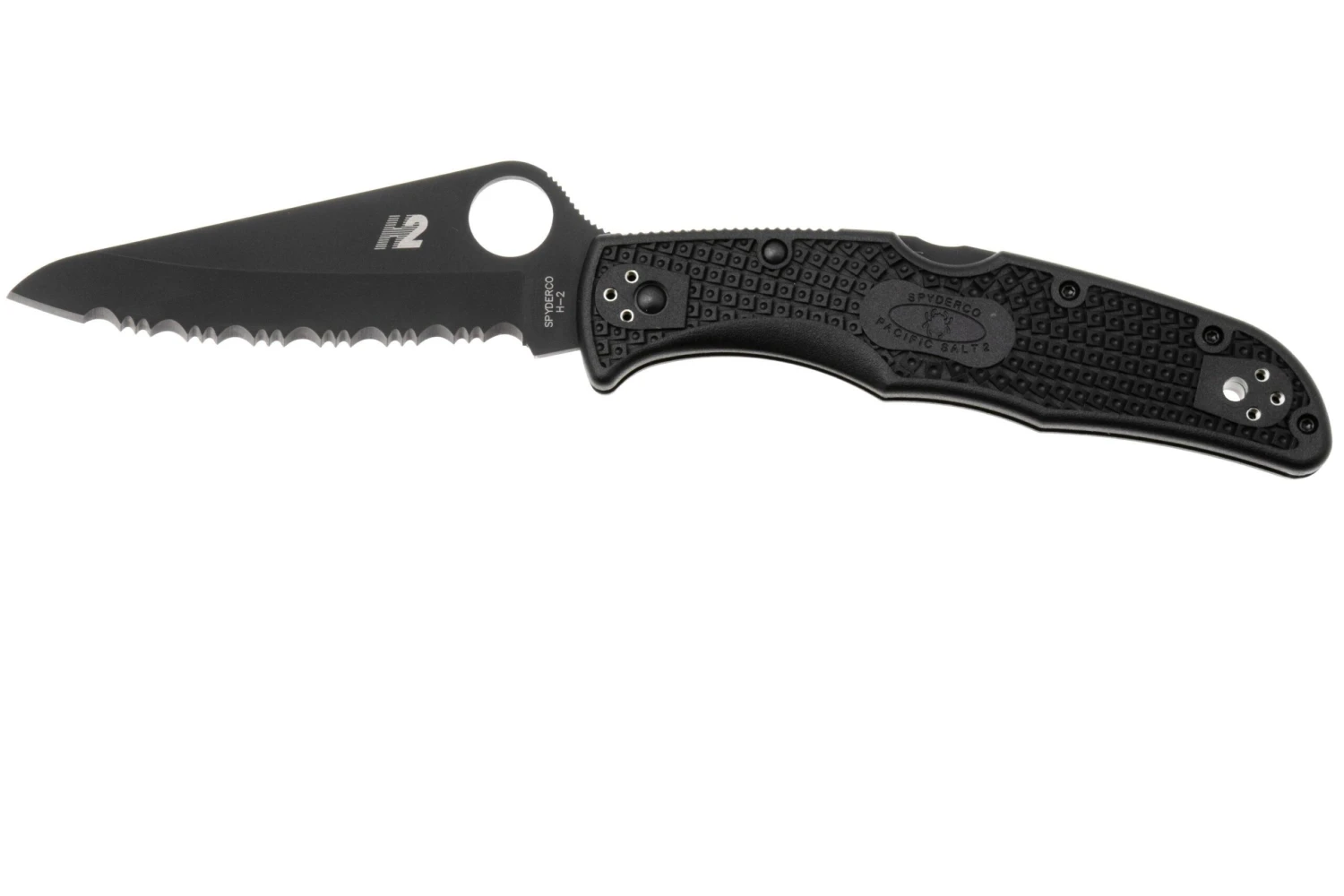 Spyderco Pacific Salt 2 Black C91SBBK2 Serrated Couteau De Poche 3 Spyderco Pacific Salt 2 Black C91SBBK2 Serrated Couteau De Poche