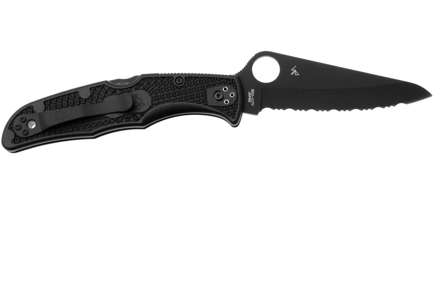 Spyderco Pacific Salt 2 Black C91SBBK2 Serrated Couteau De Poche 4 Spyderco Pacific Salt 2 Black C91SBBK2 Serrated Couteau De Poche – Image 2