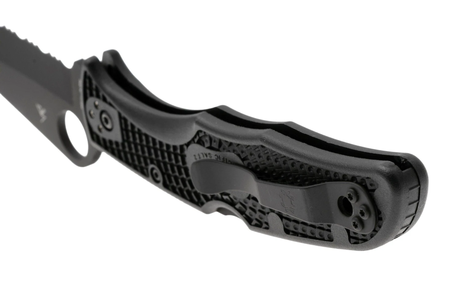 Spyderco Pacific Salt 2 Black C91SBBK2 Serrated Couteau De Poche 6 Spyderco Pacific Salt 2 Black C91SBBK2 Serrated Couteau De Poche – Image 4