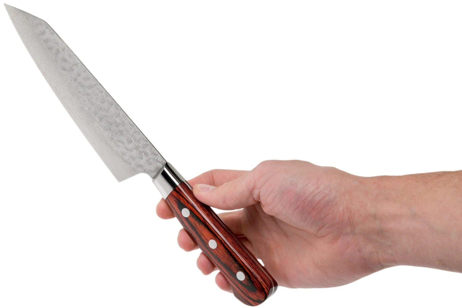 Sakai Takayuki 33-Layer Damascus Kengata 16 Cm Bois Mahonie, 07399 8 Sakai Takayuki 33-Layer Damascus Kengata 16 Cm Bois Mahonie, 07399 – Image 6