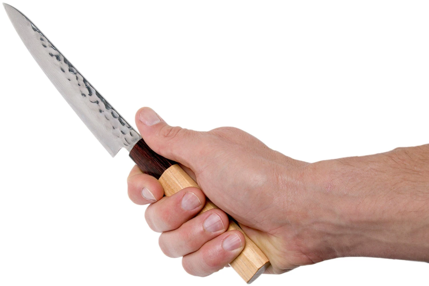 Sakai Takayuki Couteau Universel 33-Layer Damascus Hammered WA 15 Cm 8 Sakai Takayuki Couteau Universel 33-Layer Damascus Hammered WA 15 Cm – Image 6