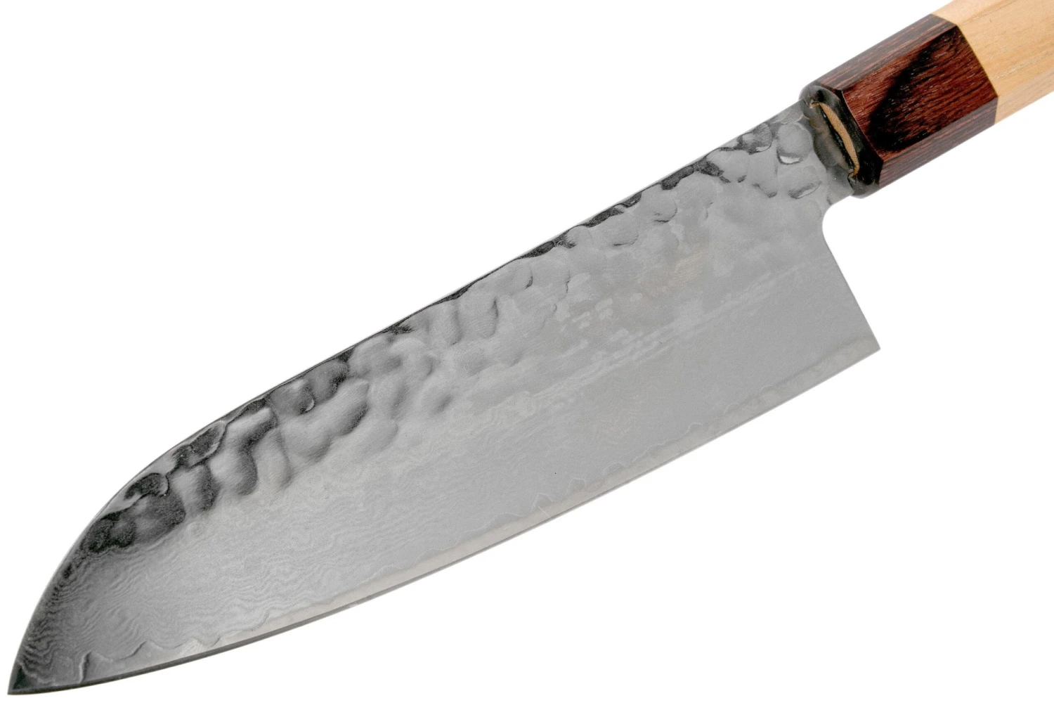 Sakai Takayuki Santoku 33-Layer Damascus Hammered WA 17 Cm 5 Sakai Takayuki Santoku 33-Layer Damascus Hammered WA 17 Cm – Image 3