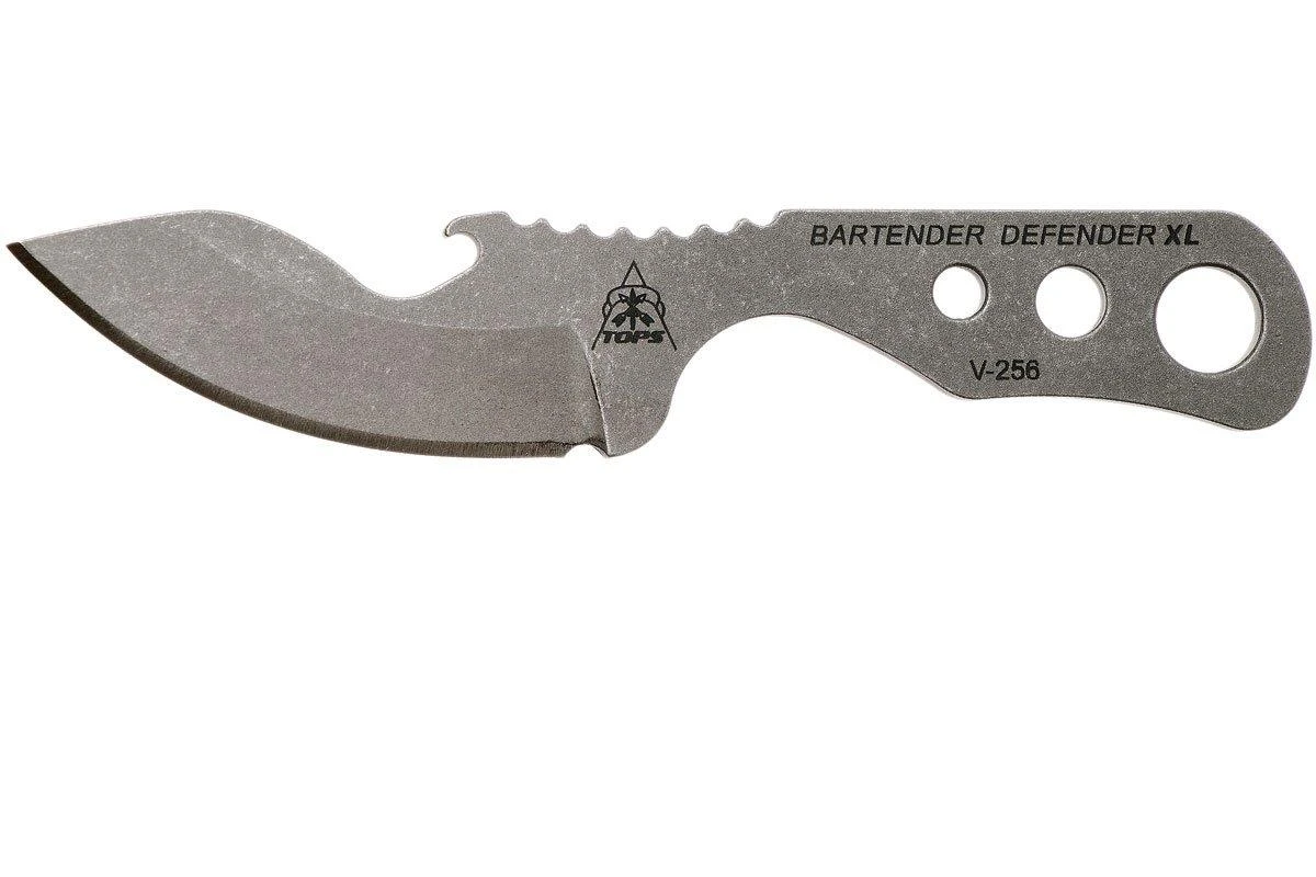 TOPS Knives TOPS Bartender Defender XL BAR-XL Tumble Finish, Couteau De Cou 3 TOPS Knives TOPS Bartender Defender XL BAR-XL Tumble Finish, Couteau De Cou