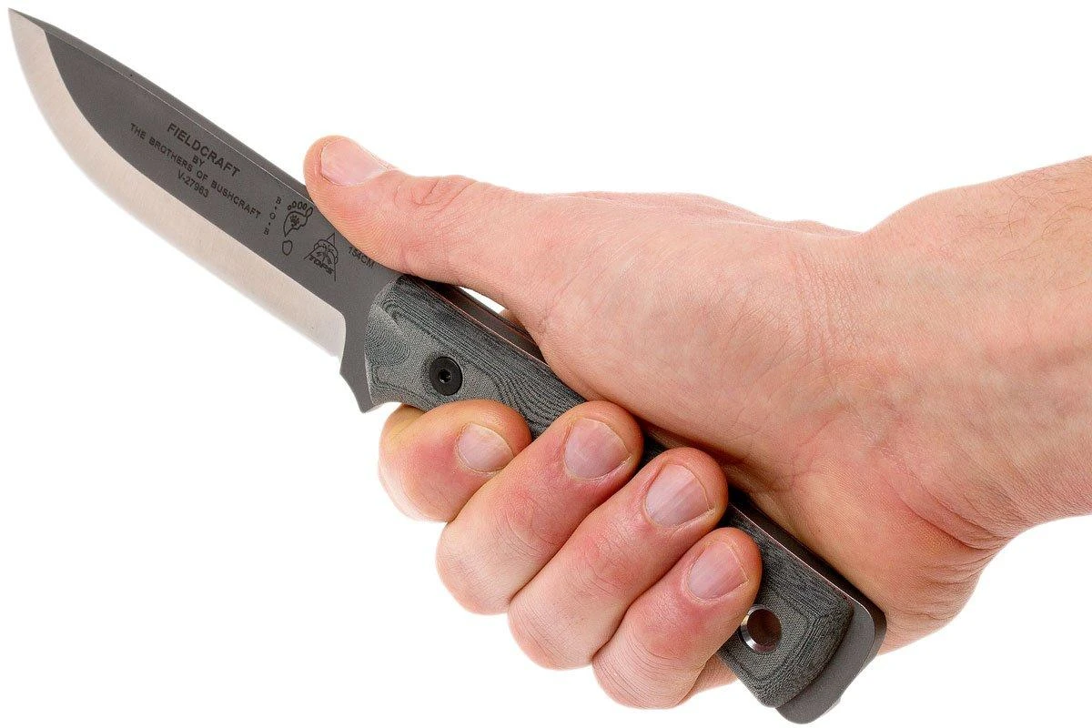 TOPS Knives B.O.B. Fieldcraft 154CM Grey/Black Micarta BROS-154-BLM 9 TOPS Knives B.O.B. Fieldcraft 154CM Grey/Black Micarta BROS-154-BLM – Image 7