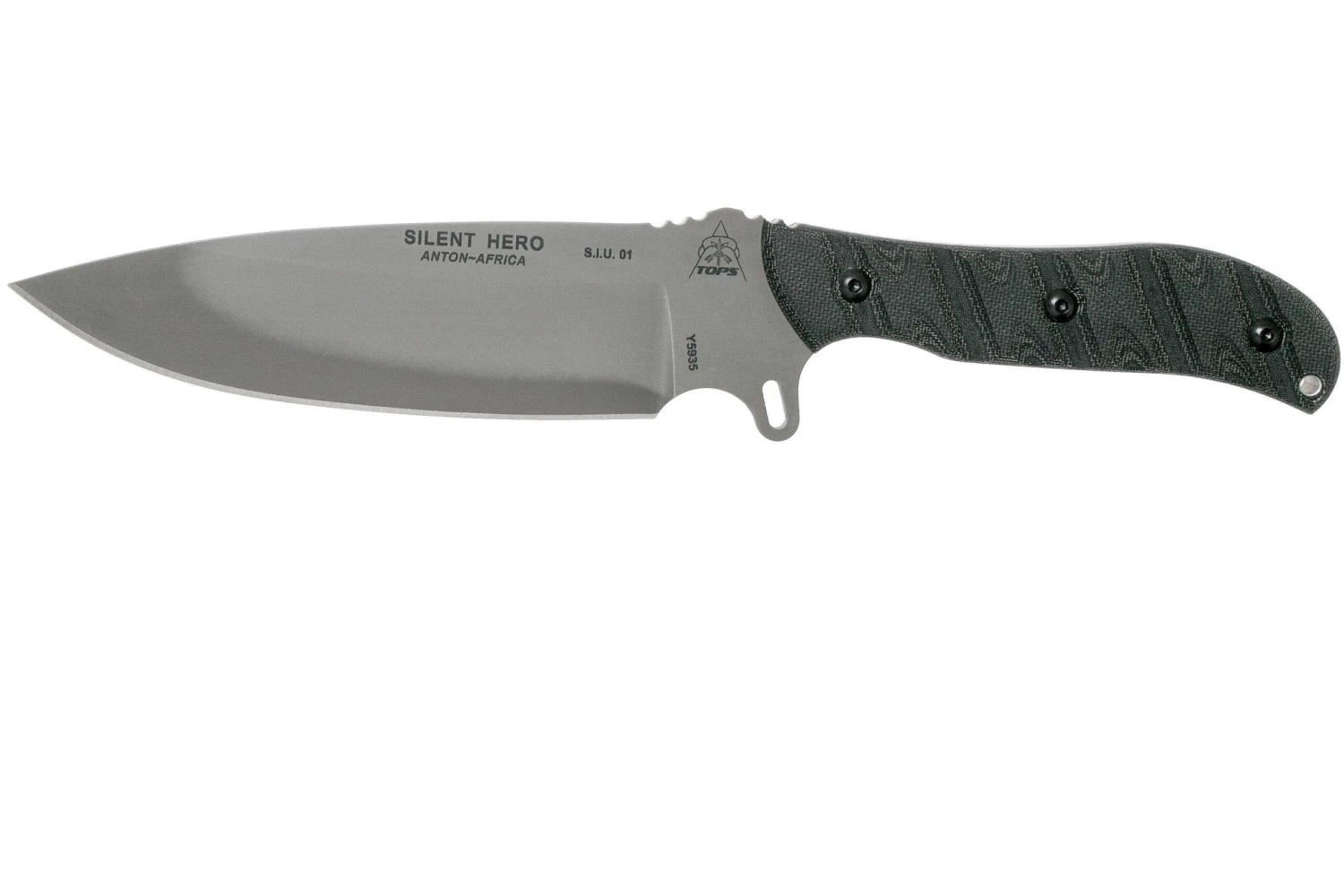 TOPS Knives TOPS Silent Hero RMT HERO-01 Couteau De Survie, Anton Du Plessis Design 3 TOPS Knives TOPS Silent Hero RMT HERO-01 Couteau De Survie, Anton Du Plessis Design