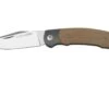 Viper Twin, V6002CN, Satin M390, Couteau De Poche Natural Canvas Micarta, Fabrizio Silvestrelli Design