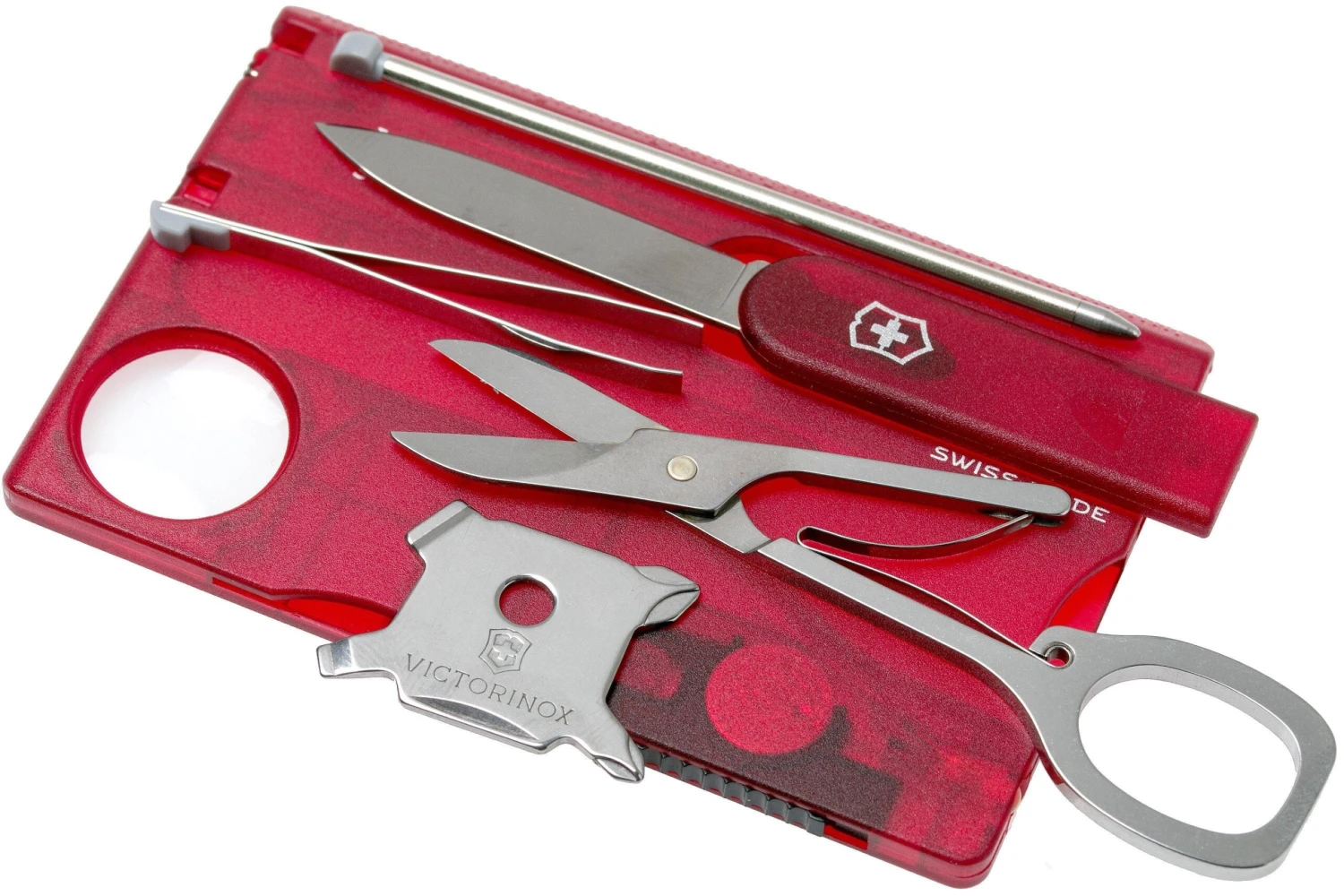 Victorinox SwissCard Lite Rouge Transparent 0.7300.T 4 Victorinox SwissCard Lite Rouge Transparent 0.7300.T – Image 2