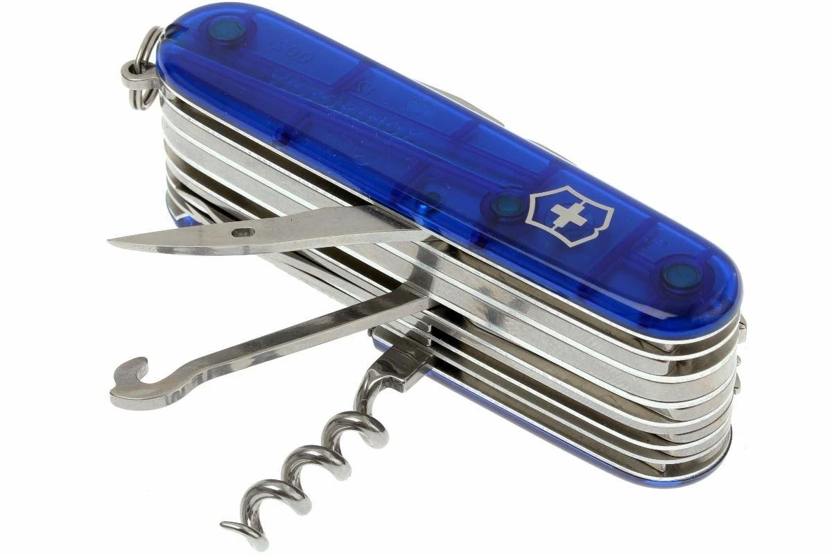 Victorinox Swisschamp Transparent Bleu 1.6795.T2 Couteau Suisse 7 Victorinox Swisschamp Transparent Bleu 1.6795.T2 Couteau Suisse – Image 5