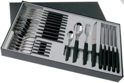 Victorinox Swiss Modern 6.9093.12W.24, Ménagère 24 Pièces Avec Couteau à Steak, Noir -Victorinox Boutique VT6 9093 12W 24 02 victorinox