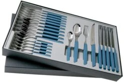 Victorinox Swiss Modern 6.9096.12W2.24, Ménagère 24 Pièces Avec Couteau à Steak, Bleu 5 Victorinox Swiss Modern 6.9096.12W2.24, Ménagère 24 Pièces Avec Couteau à Steak, Bleu -Victorinox Boutique VT6 9096 12W2 24 02 victorinox