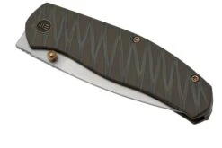 WE Knife Esprit 20025B-B Bead Blasted, Tiger Stripe Pattern Flamed Titanium Couteau De Poche, Ray Laconico Design -Victorinox Boutique WKWE20025B B 06 weknife