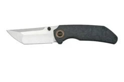 WE Knife Thug XL, WKWE20028D-2, Shredded Carbonfiber, Grey Titanium, Satin CPM-20CV Couteau De Poche