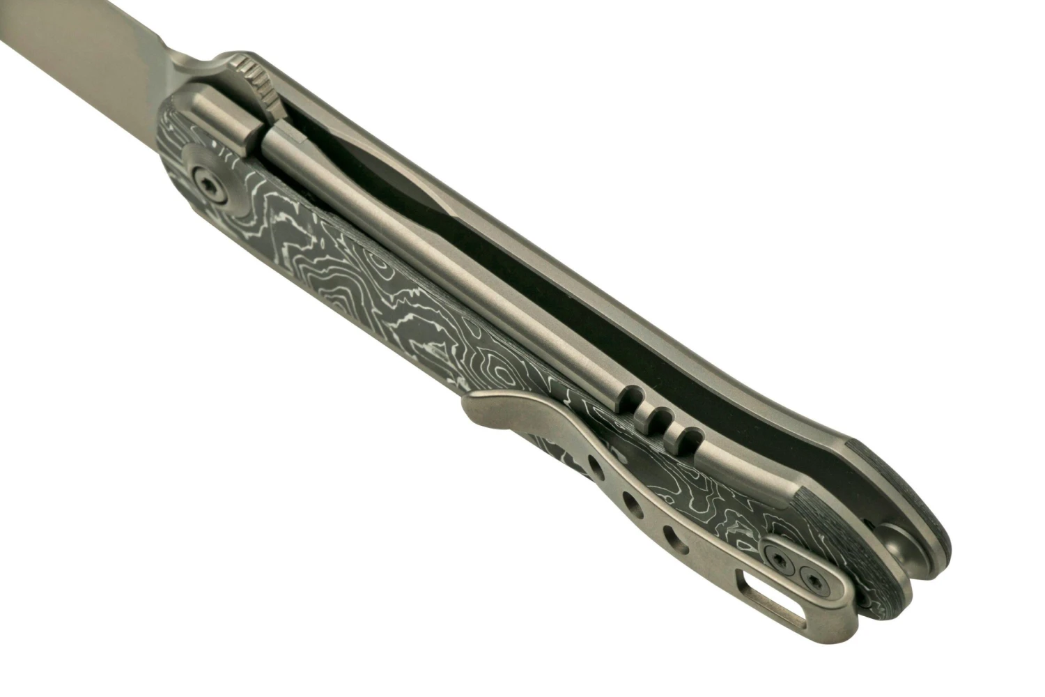 WE Knife Smooth Sentinel WE20043-5, 20CV, Titanium, Aluminium Foil Carbon Fiber, Couteau De Poche 7 WE Knife Smooth Sentinel WE20043-5, 20CV, Titanium, Aluminium Foil Carbon Fiber, Couteau De Poche – Image 5