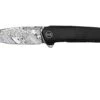 WE Knife Speedster WE21021B-DS1, Black Titanium, Damasteel Couteau De Poche -Victorinox Boutique WKWE21021B DS1 01 weknife