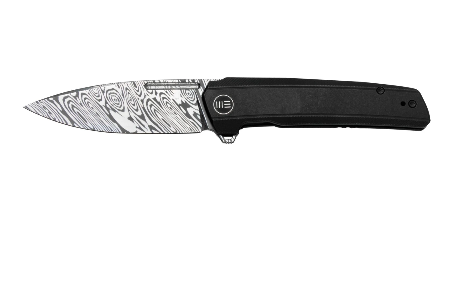 WE Knife Speedster WE21021B-DS1, Black Titanium, Damasteel Couteau De Poche 3 WE Knife Speedster WE21021B-DS1, Black Titanium, Damasteel Couteau De Poche
