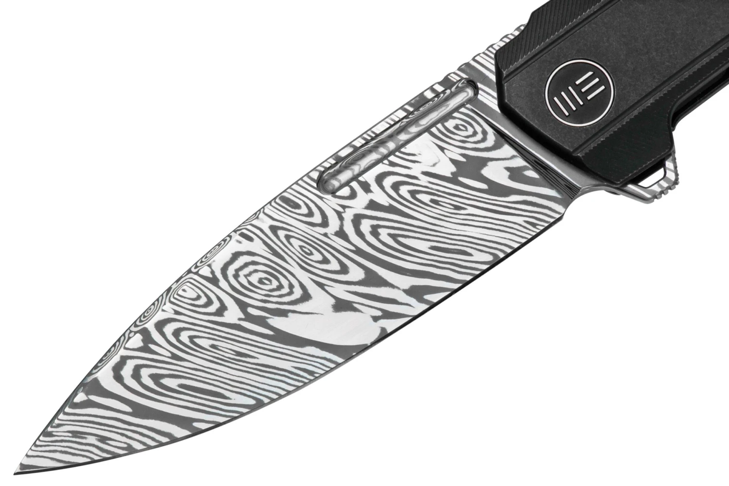 WE Knife Speedster WE21021B-DS1, Black Titanium, Damasteel Couteau De Poche 5 WE Knife Speedster WE21021B-DS1, Black Titanium, Damasteel Couteau De Poche – Image 3