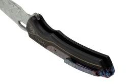 WE Knife Exciton Black Titanium Flamed Titanium, Heimskringla Damasteel WE22038A-DS1 Limited Edition, Couteau De Poche -Victorinox Boutique WKWE22038A DS1 04 weknife