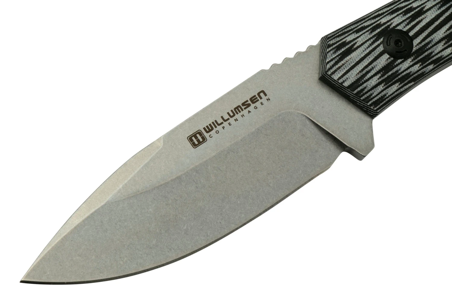Willumsen Paragon DL22TGR Grey Black G10, AUS-8, Couteau Fixe 5 Willumsen Paragon DL22TGR Grey Black G10, AUS-8, Couteau Fixe – Image 3