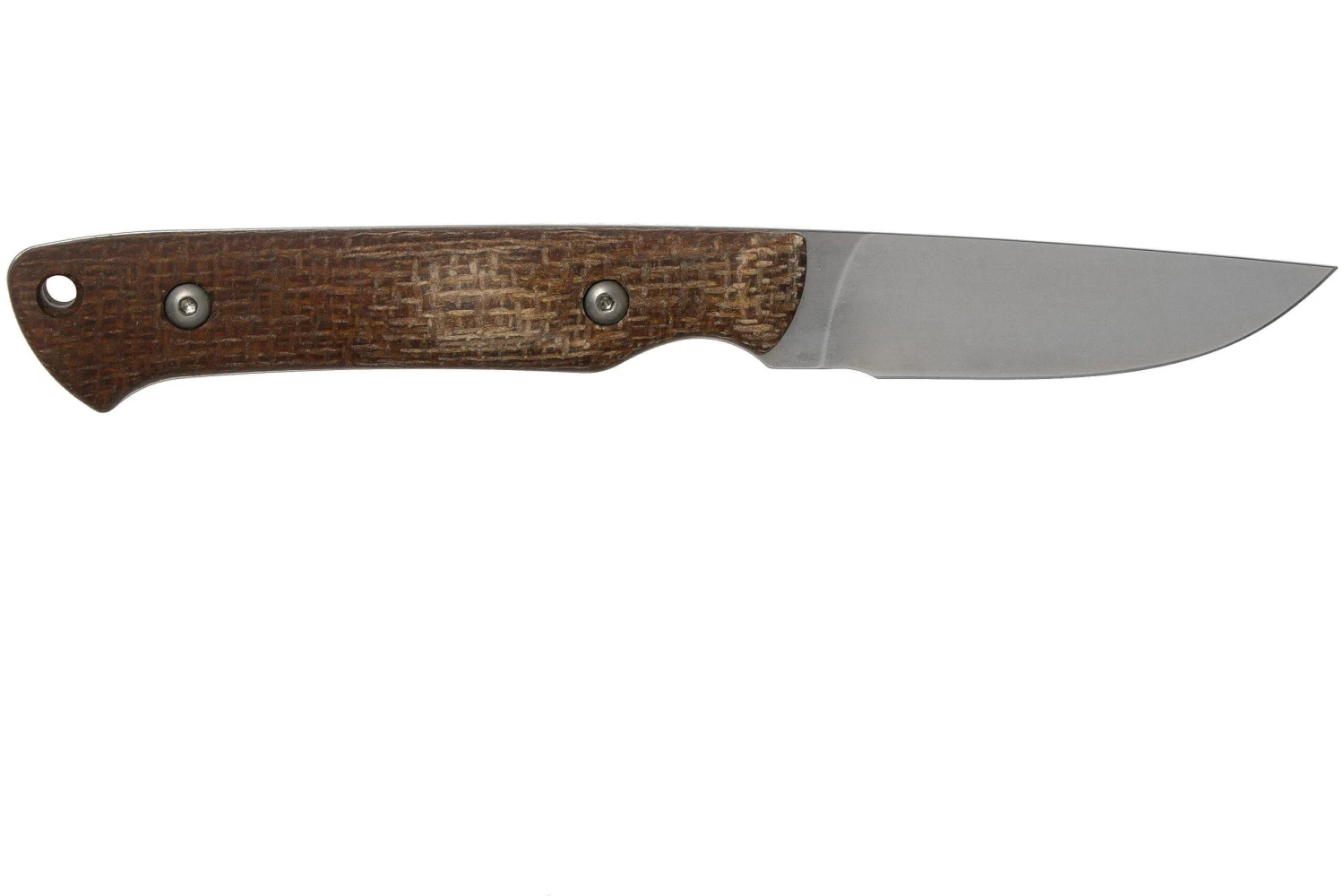 White River Knives Small Game Knife Natural Burlap Micarta Couteau De Chasse, Owen Baker Jr. Design 4 White River Knives Small Game Knife Natural Burlap Micarta Couteau De Chasse, Owen Baker Jr. Design – Image 2