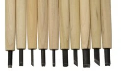 Yoshiharu W-10 Mitomoto Couteaux à Bois Japonais, Set De 10 Avec étui En Tissu -Victorinox Boutique YSH 016 03 yoshiharu